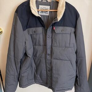 Levi's Two-Tone Gray Puffer Jacket